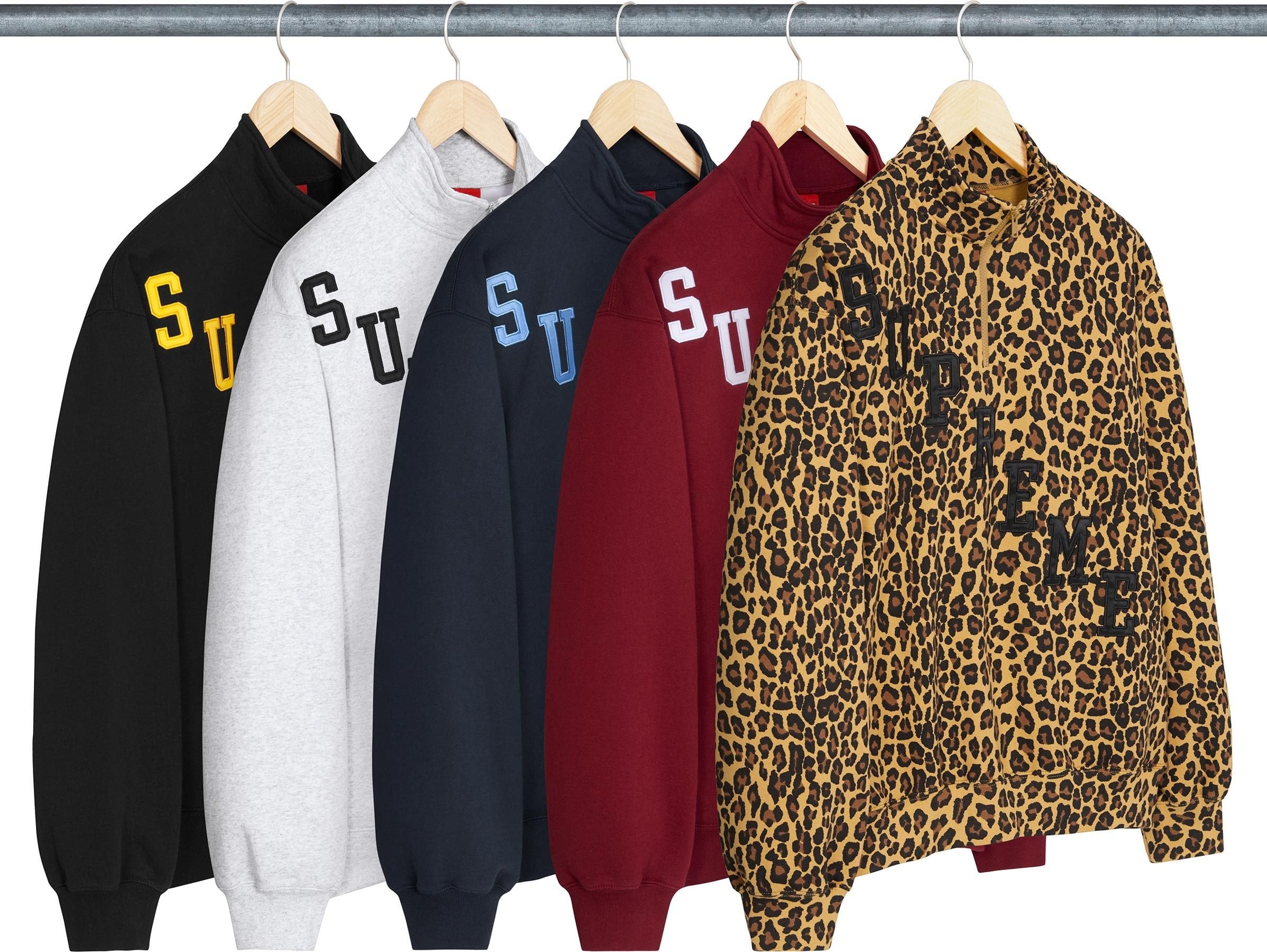 Slant Appliqué Half Zip Pullover